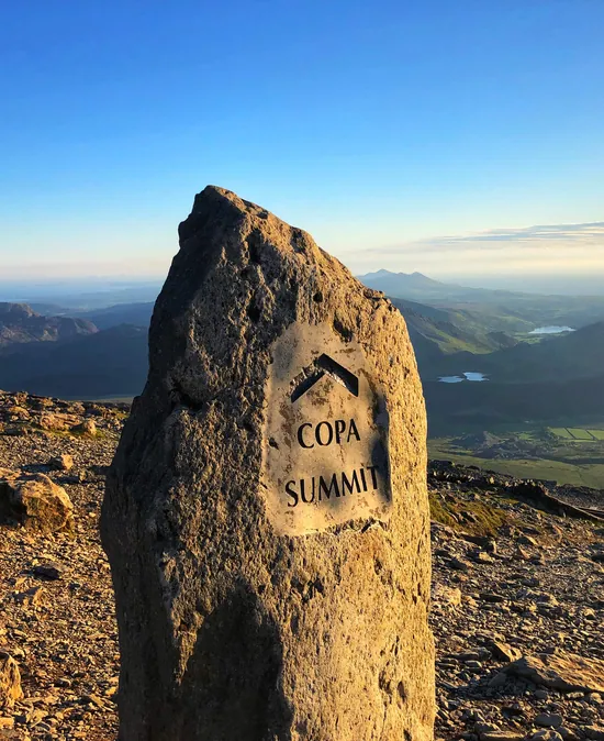 Copa Summit Sign on Snowdon