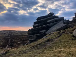 Sunset on the Kinder Scout Hike