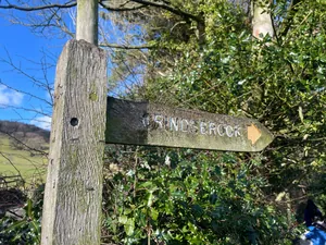 Grindsbrook Sign on the Kinder Scout Hike