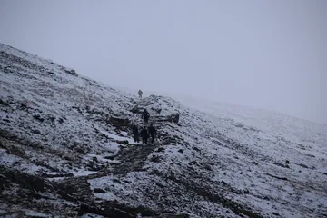 Snowy Mountain Side from the Llanberis Path