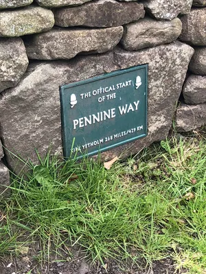 Pennine Way Sign on the Kinder Scout Hike