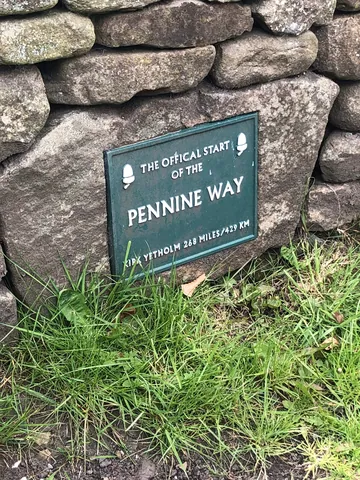 Pennine Way Sign on the Kinder Scout Hike