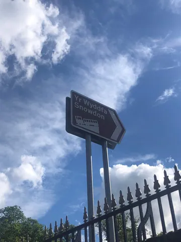 Snowdon Train Station Sign in Llanberis