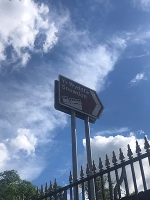 Snowdon Train Station Sign in Llanberis